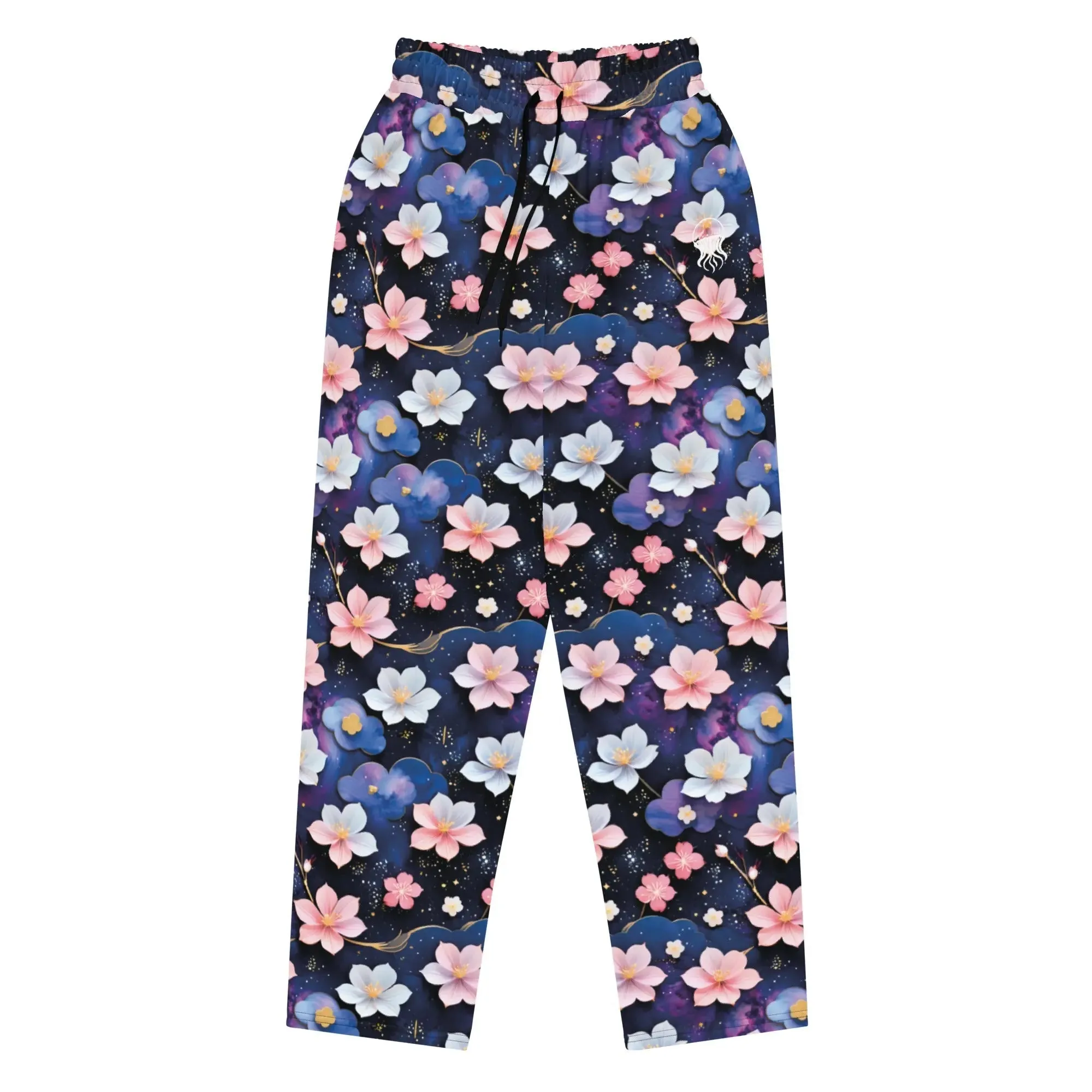 Unisex Wide-leg joggers - Midnight Sakura