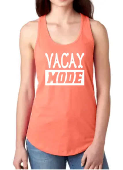 VACAY MODE Racerback Tank Top - Ladies