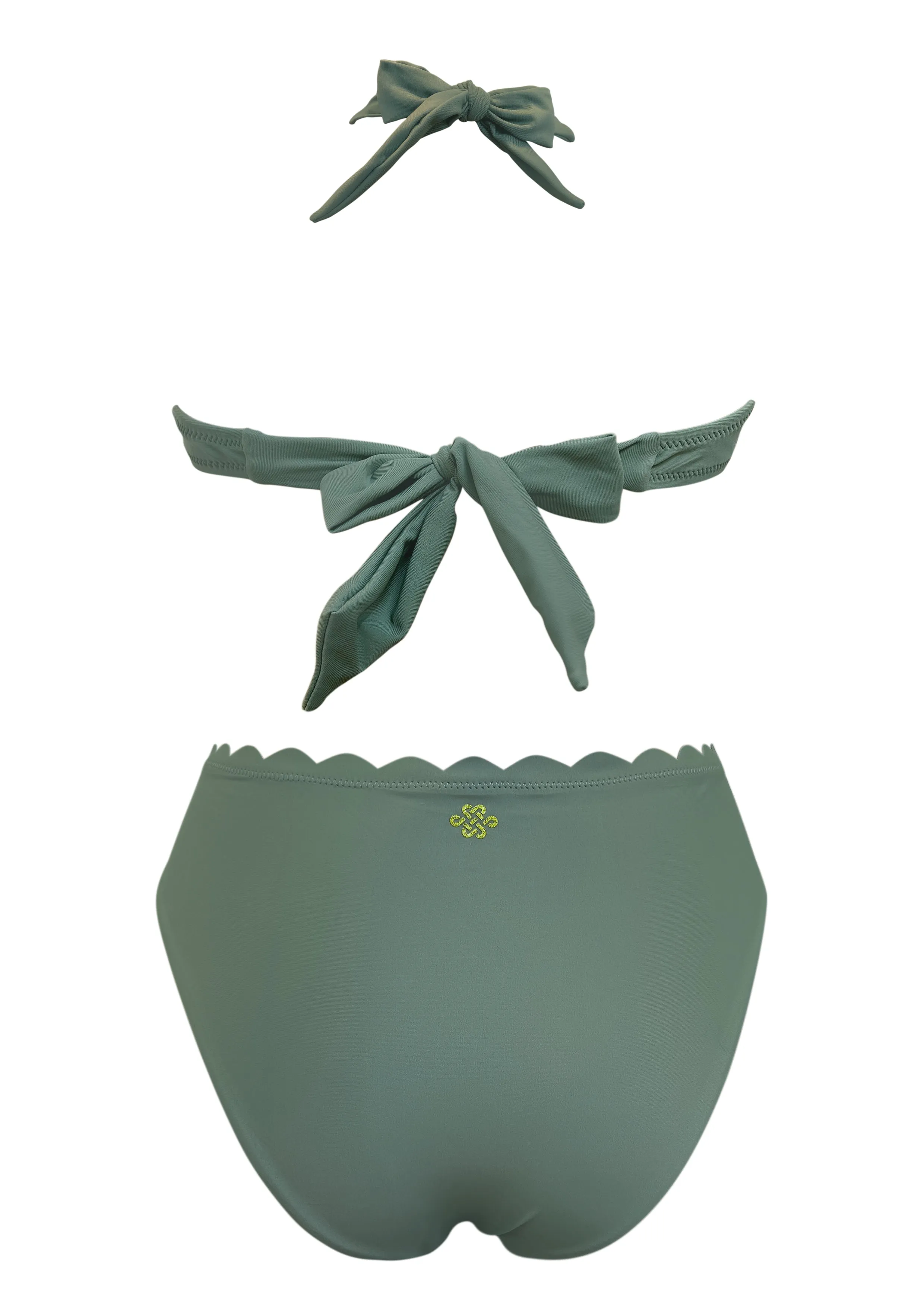 Venus Olive UW Halter Top with Mid Rise Bottom