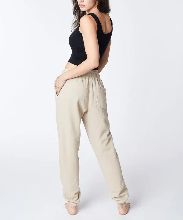 Vintage-Dyed French Terry Joggers