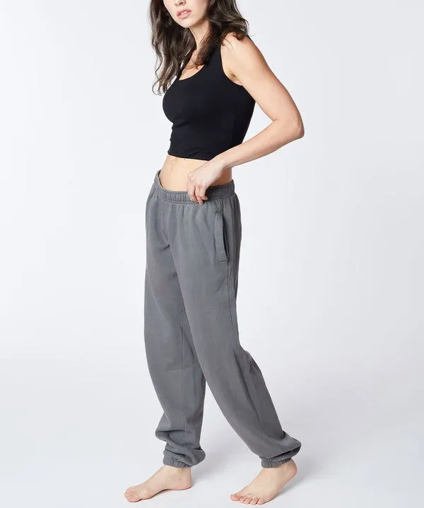 Vintage-Dyed French Terry Joggers