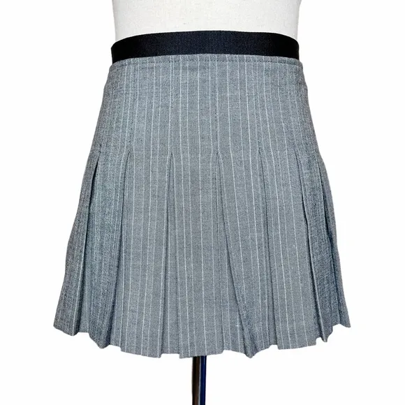 Vintage Y2K Guess Jeans Pinstripe Pleated Mini Schoolgirl Skirt