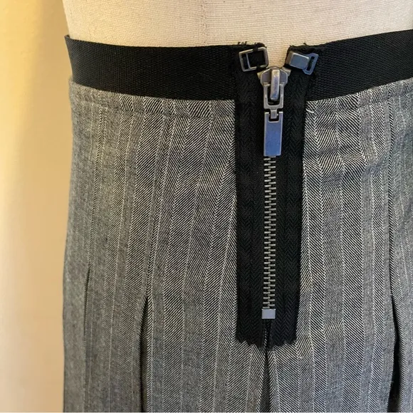 Vintage Y2K Guess Jeans Pinstripe Pleated Mini Schoolgirl Skirt