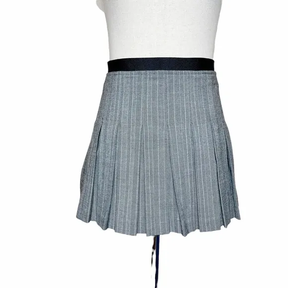 Vintage Y2K Guess Jeans Pinstripe Pleated Mini Schoolgirl Skirt