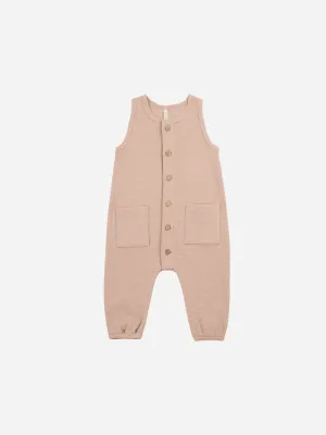 Waffle Jumpsuit || Blush