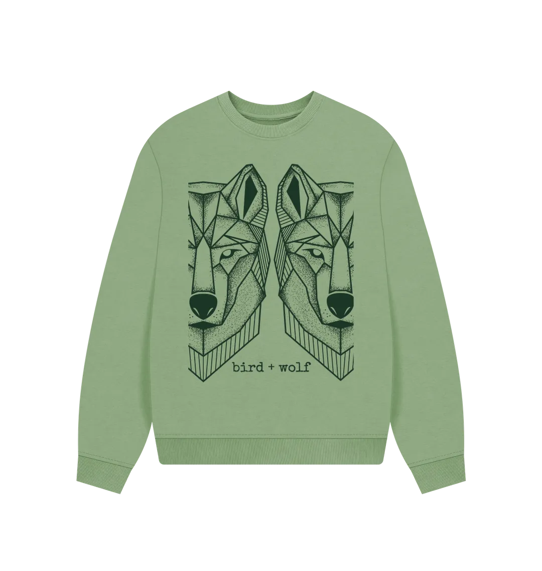 Wolves Oversized Sweatshirt (Green Lettering)