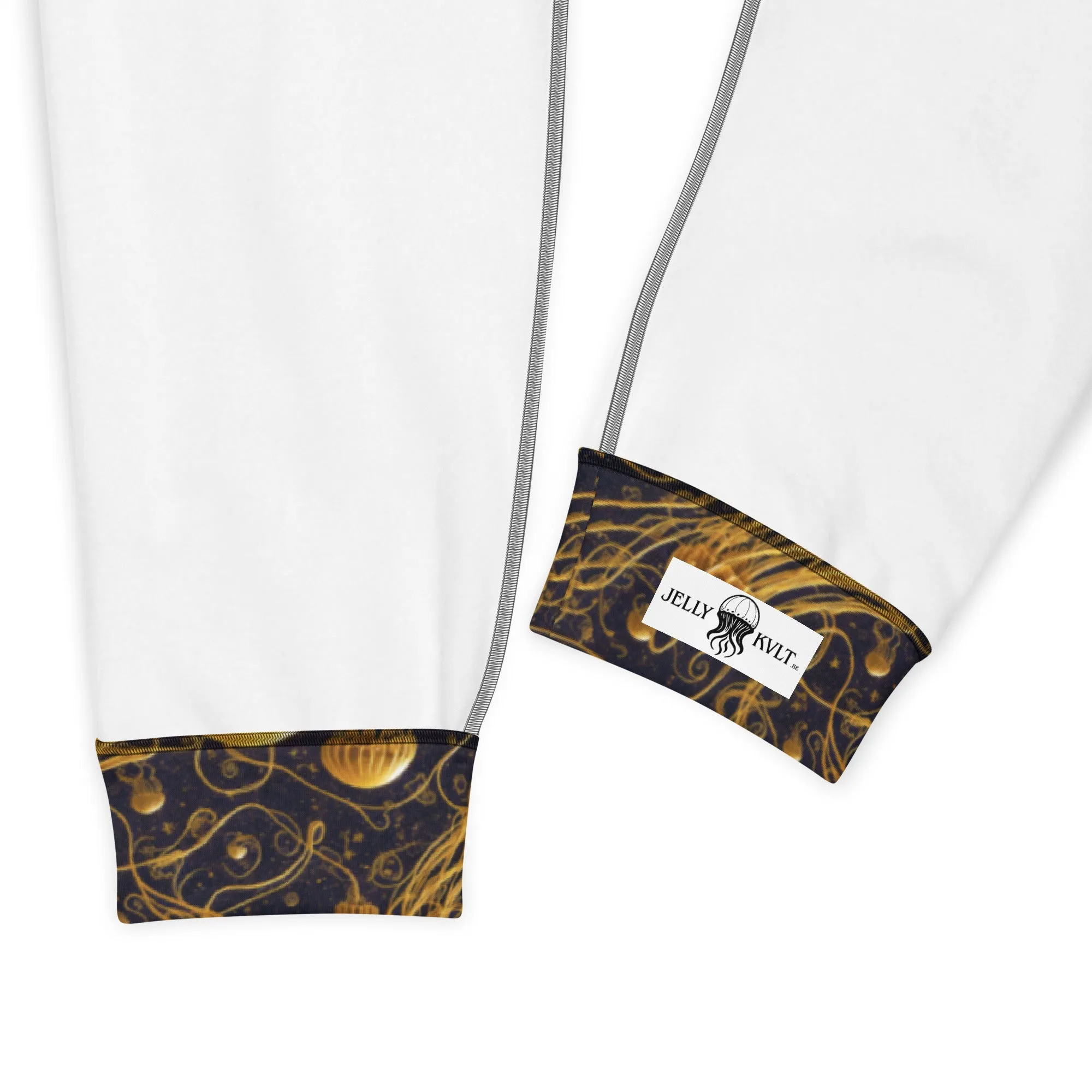 Women’s Comfortable Joggers - Black and Gold Jellyfishes