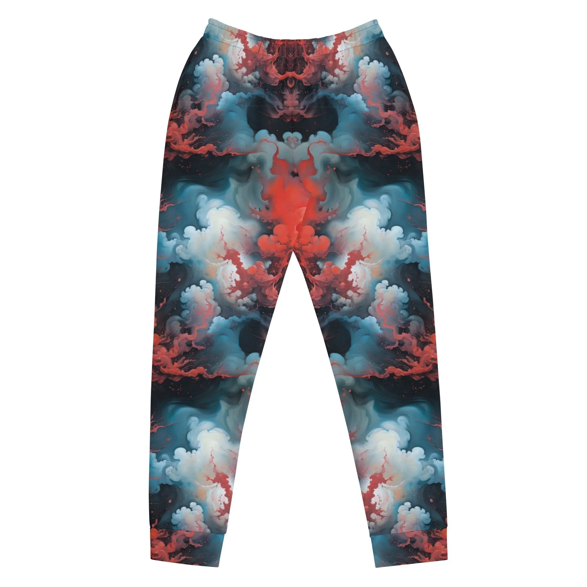 Women’s Comfortable Joggers - Ethereal Crimson Flow - Light