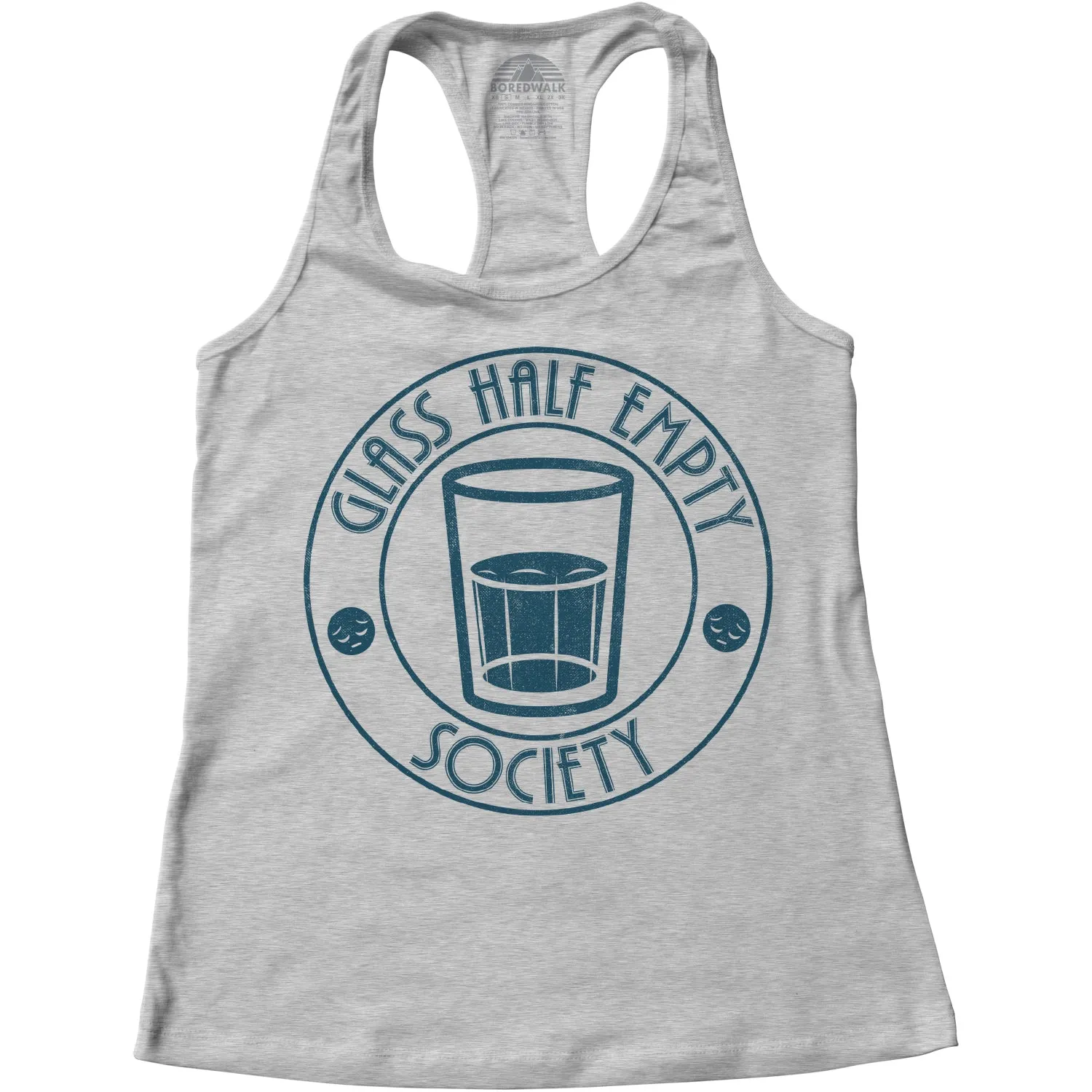 Women's Glass Half Empty Society Racerback Tank Top