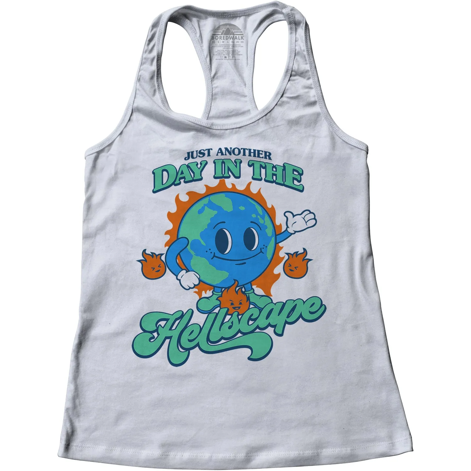 Women's Just Another Day in the Hellscape Racerback Tank Top