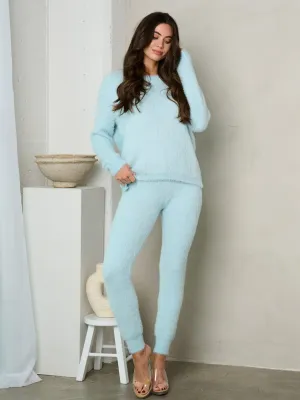 WOMEN'S LONG SLEEVE BACK TWIST DETAILED SWEATER & PANTS SET