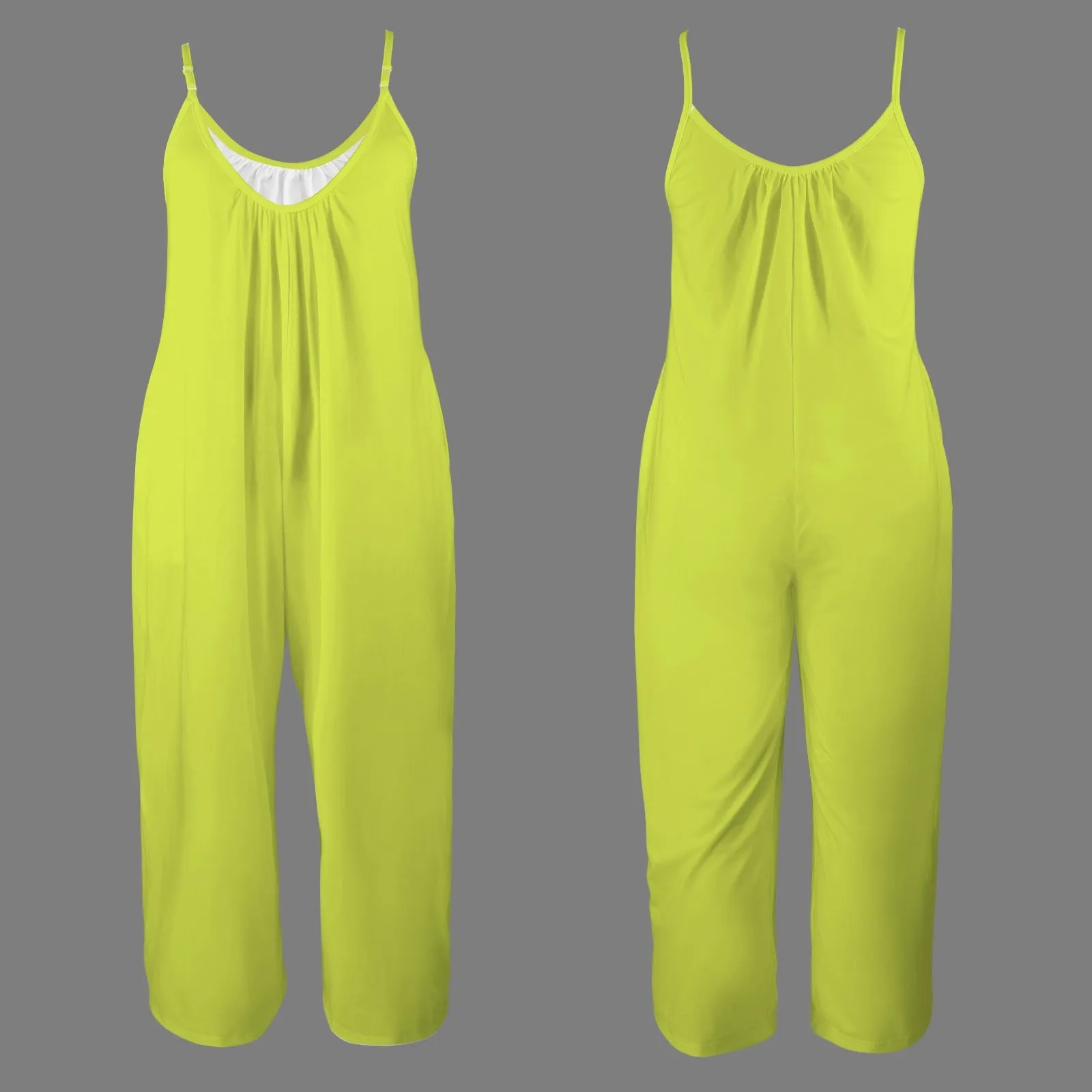 Women's Pleated Cami Pocket Wide Leg Jumpsuit