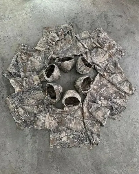 Y2K Oversized Camo Hoodies Streetwear
